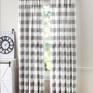 Buffalo Gray Check Curtains Set of 2